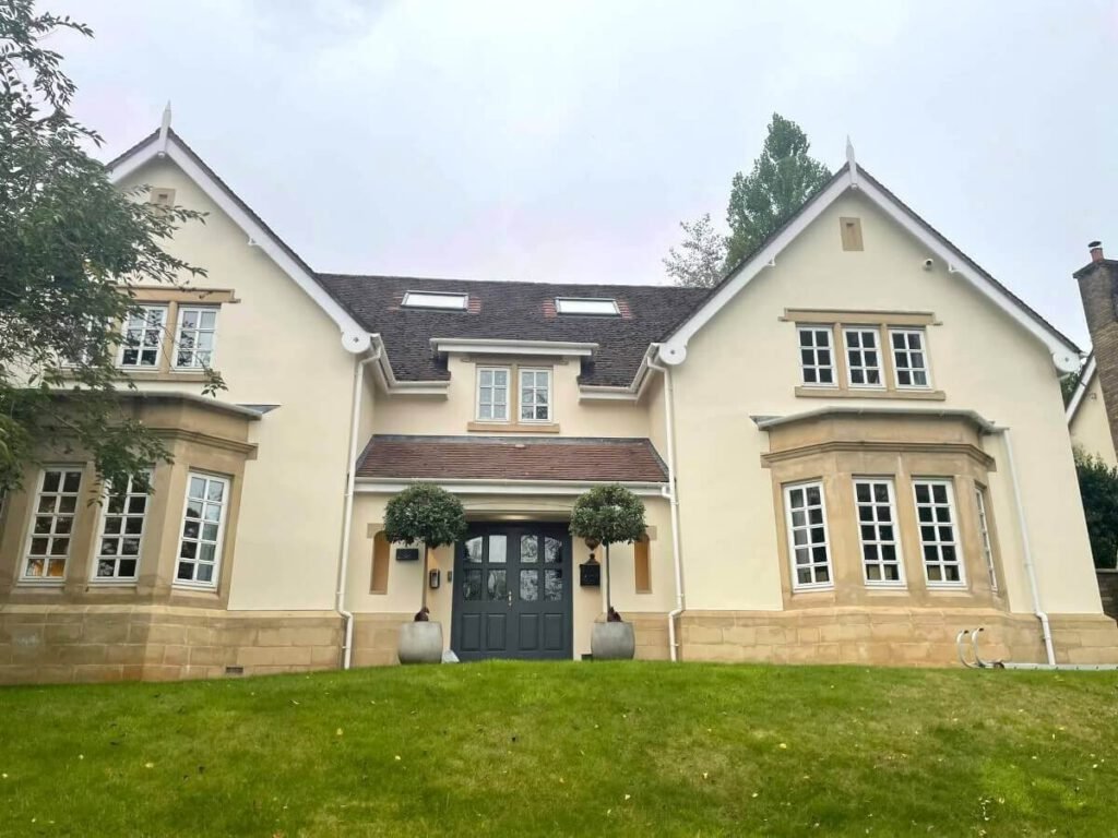 cardiff mansion exterior walls doors painted primrose decor