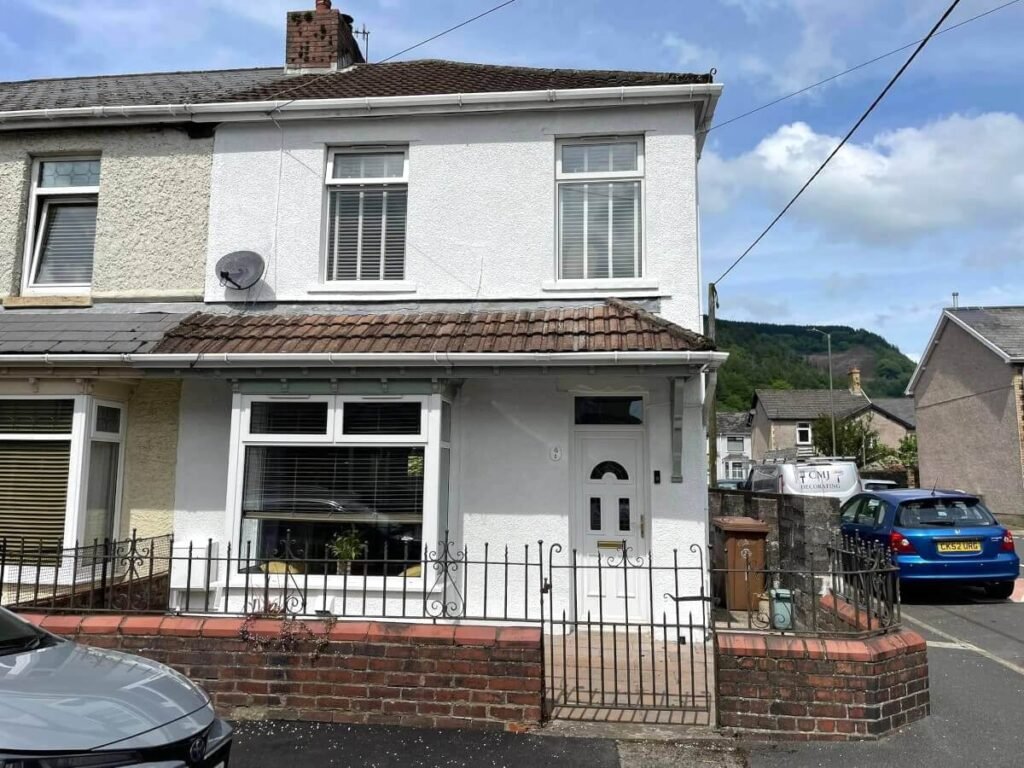 cardiff terraced house exterior front painted primrose decor
