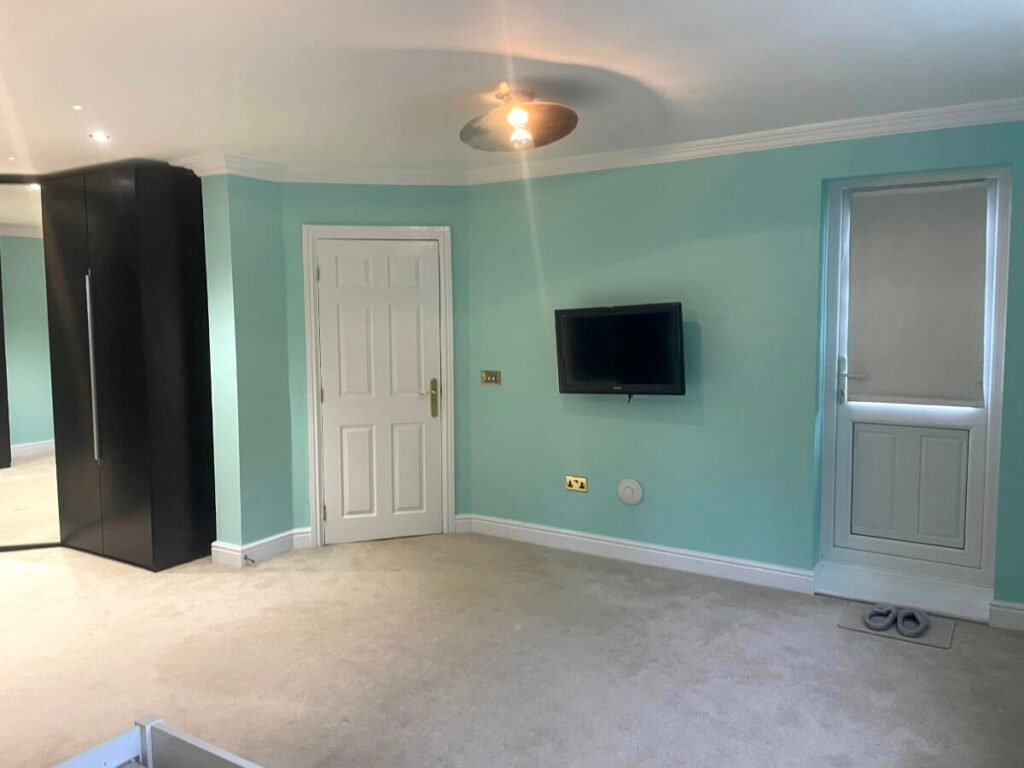 landing cream painted walls oak doors staircase cardiff primrose decor